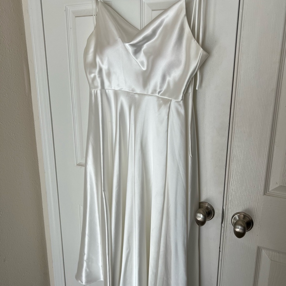 Cinderella Divine White Satin Gown - Picture 1 of 6